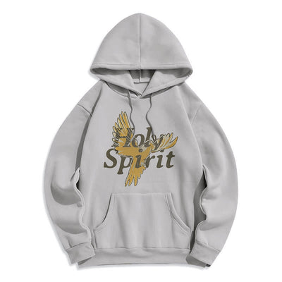 Christianartworkshop Classic Style Holy Spirit Flying Dove Fleece Lined Polyester Hoodie