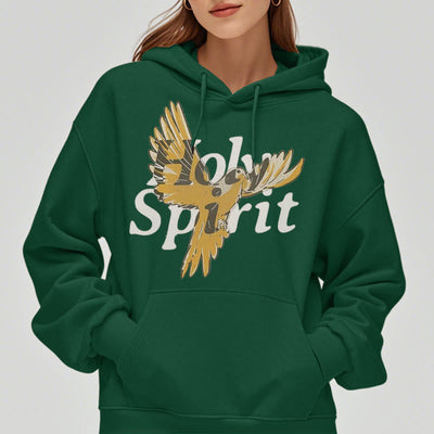 Christianartworkshop Classic Style Holy Spirit Flying Dove Fleece Lined Polyester Hoodie
