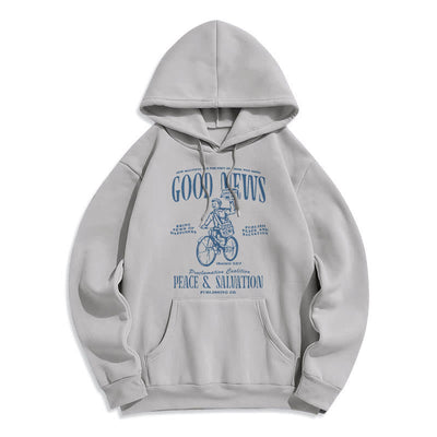 Christianartworkshop Quotation Style Good News Isaiah 52:7 Fleece Lined Polyester Hoodie