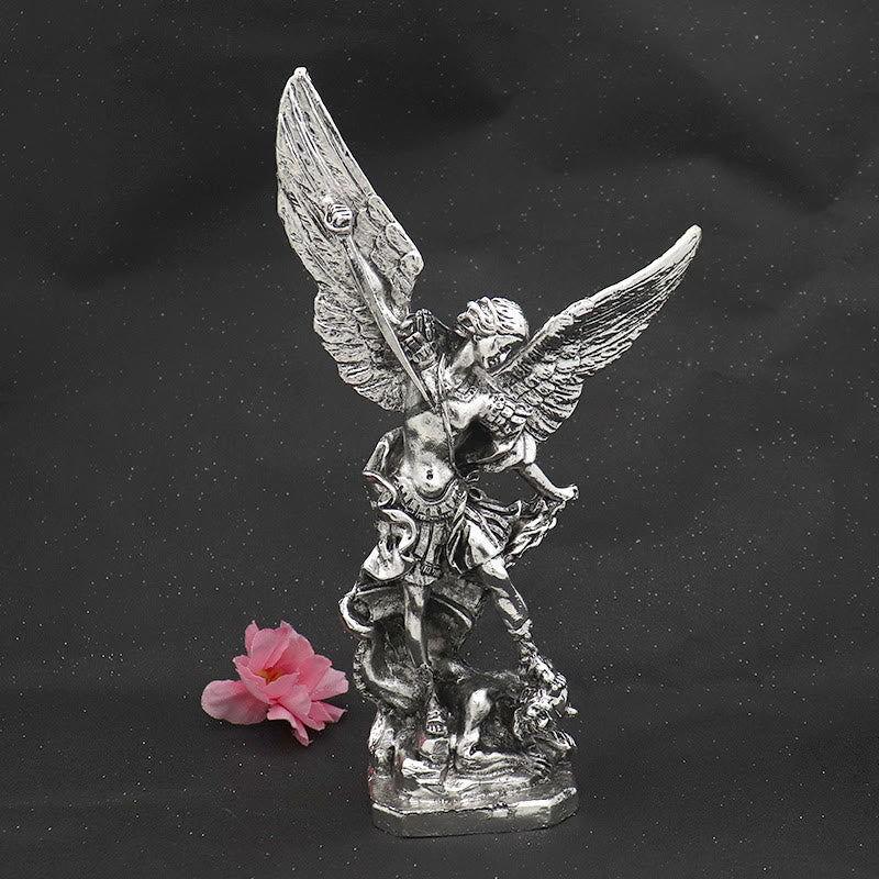Christianartworkshop Classic Style Saint Michael the Archangel Defeating Lucifer Desktop Decorations Ornament