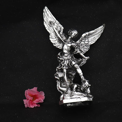 Christianartworkshop Classic Style Saint Michael the Archangel Defeating Lucifer Desktop Decorations Ornament