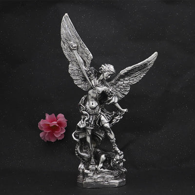 Christianartworkshop Classic Style Saint Michael the Archangel Defeating Lucifer Desktop Decorations Ornament
