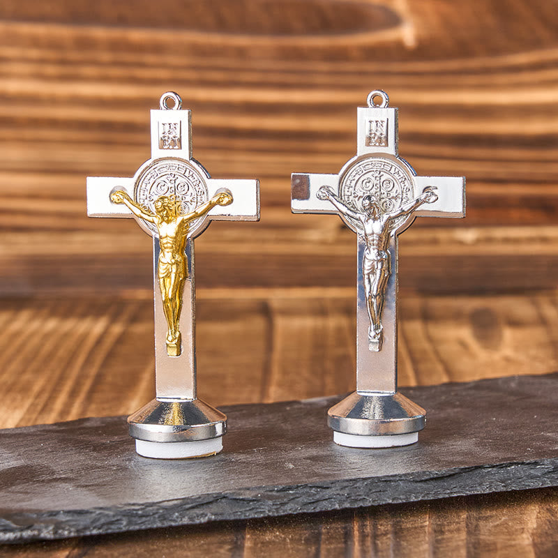 Christianartworkshop Classical Traditional Alloy St. Benedict Cross Crafted Ornament