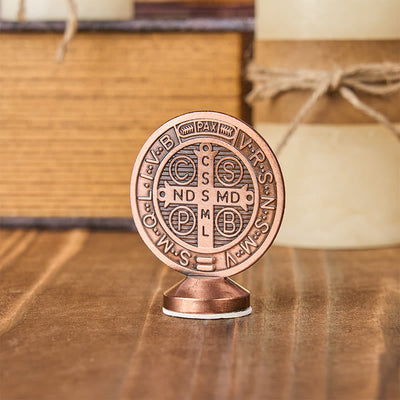 Christianartworkshop Classical Traditional Alloy St. Benedict Symbol Small Exquisite Crafted Ornament (6 colors)