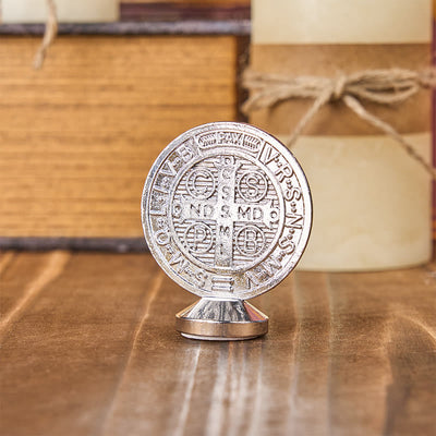 Christianartworkshop Classical Traditional Alloy St. Benedict Symbol Small Exquisite Crafted Ornament (6 colors)