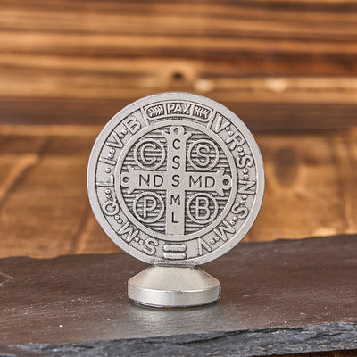 Christianartworkshop Classical Traditional Alloy St. Benedict Symbol Small Exquisite Crafted Ornament (6 colors)