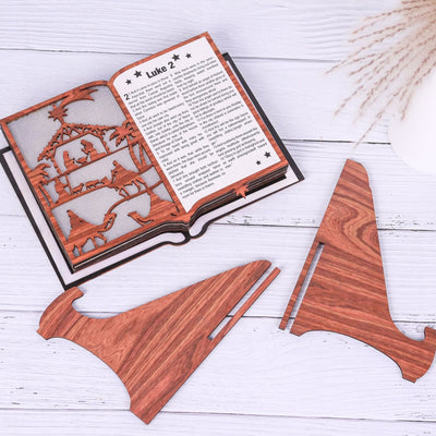 Christianartworkshop Classic Style Illuminated Nativity Scene Storybook Desktop Decorations Ornament