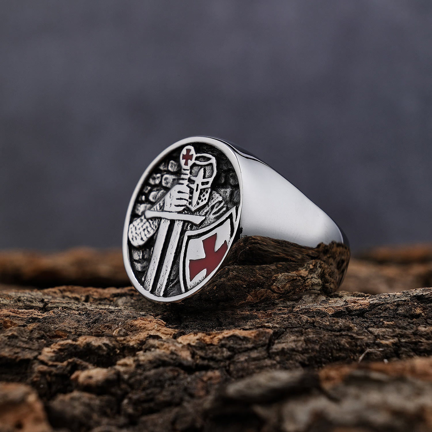 Christianartworkshop Retro Classic Style Knights Templar Cross Divine Faith Ring