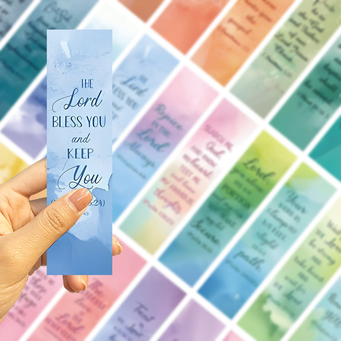 Christianartworkshop 30pcs/set Watercolor Bible Verse Inspiring Quotes Bookmark