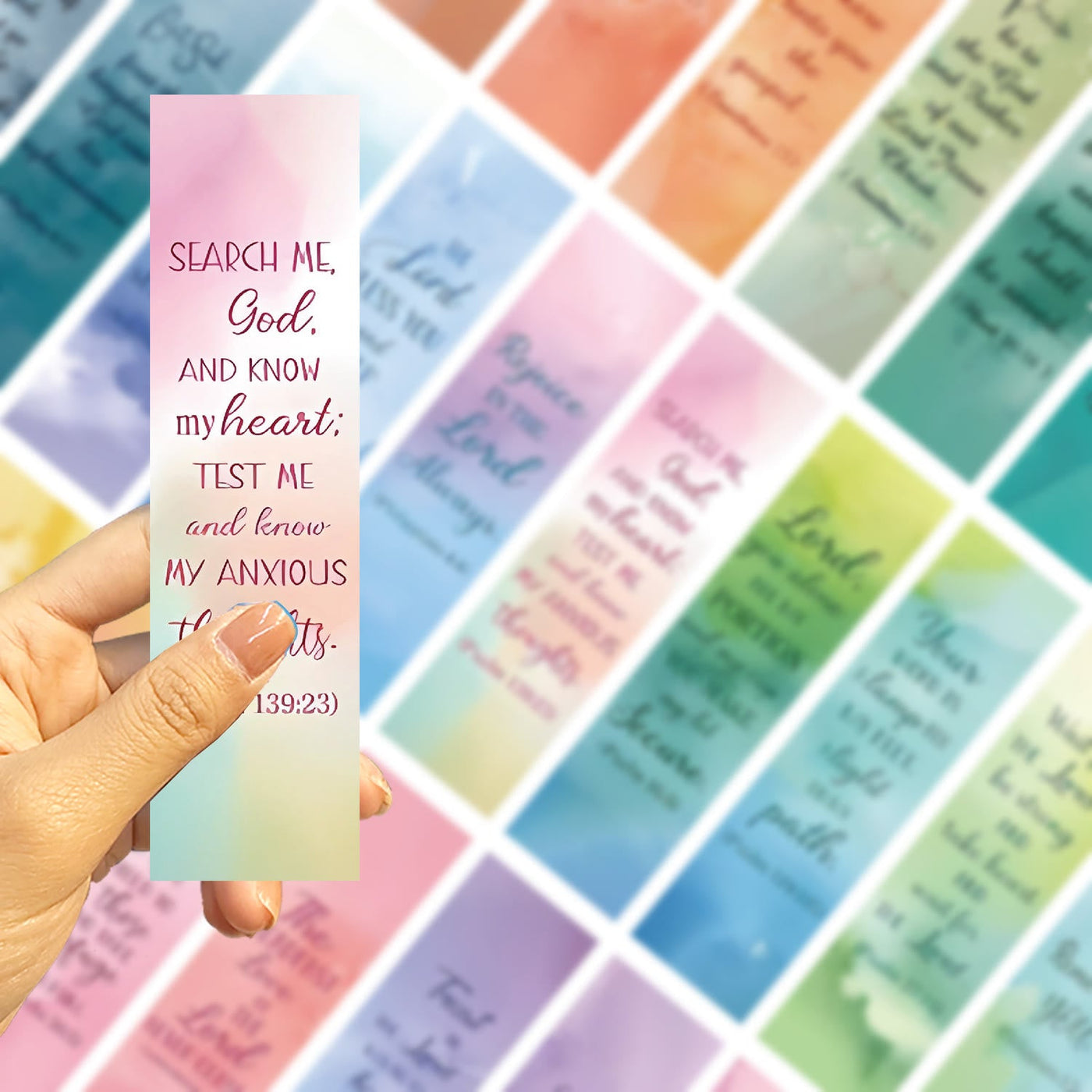 Christianartworkshop 30pcs/set Watercolor Bible Verse Inspiring Quotes Bookmark