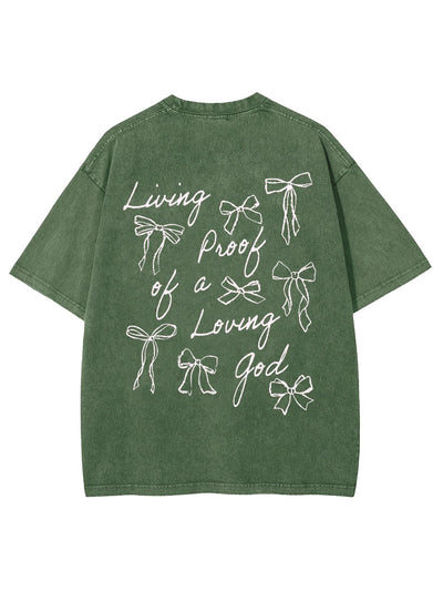 Christianartworkshop Living Proof Of A Loving God Unisex Washed T-shirt