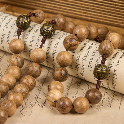 Christianartworkshop 10mm Agarwood & Metal Cloud Bead Handmade Rosary - A Sacred Blend of Tradition and Faith