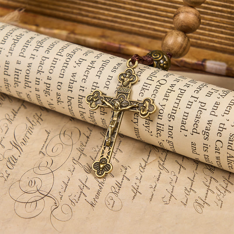 Christianartworkshop 10mm Agarwood & Metal Cloud Bead Handmade Rosary - A Sacred Blend of Tradition and Faith