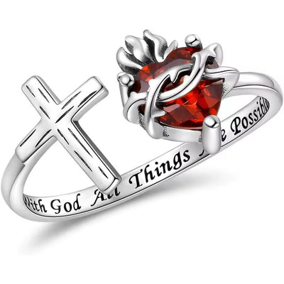 FREE Today: Sacred Heart of Jesus Ring: With God All Things Are Possible