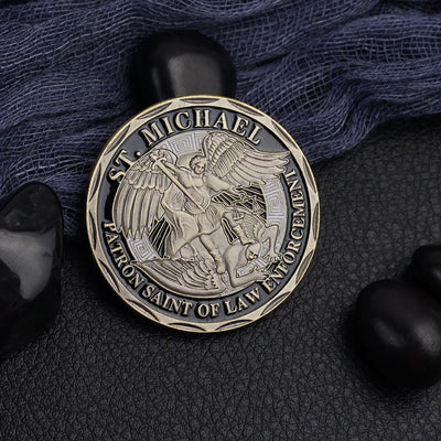 Christianartworkshop Archangel St. Michael and the Devil Protection Strengthen Connection Coin