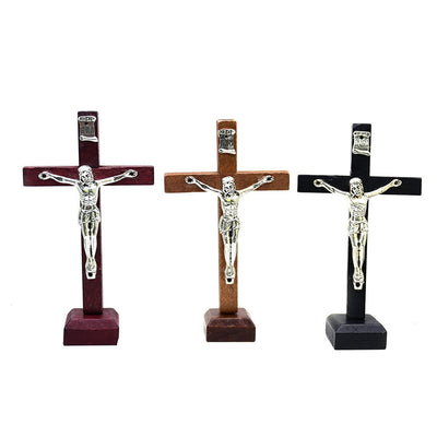 Christianartworkshop 3 Colors Wooden Jesus Cross Ornament - Expression of Faith