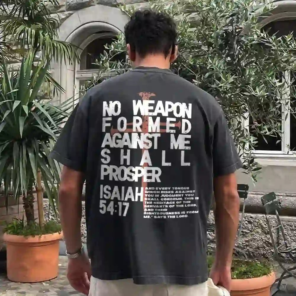 Christianartworkshop No Weapon Formed Against Me T-Shirt