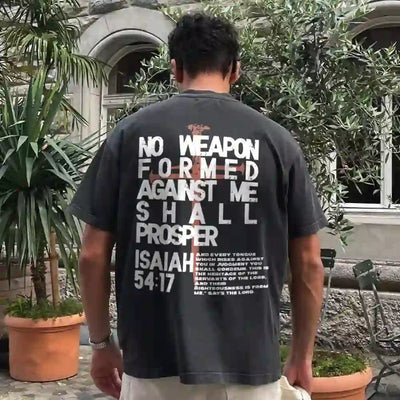 Christianartworkshop No Weapon Formed Against Me T-Shirt