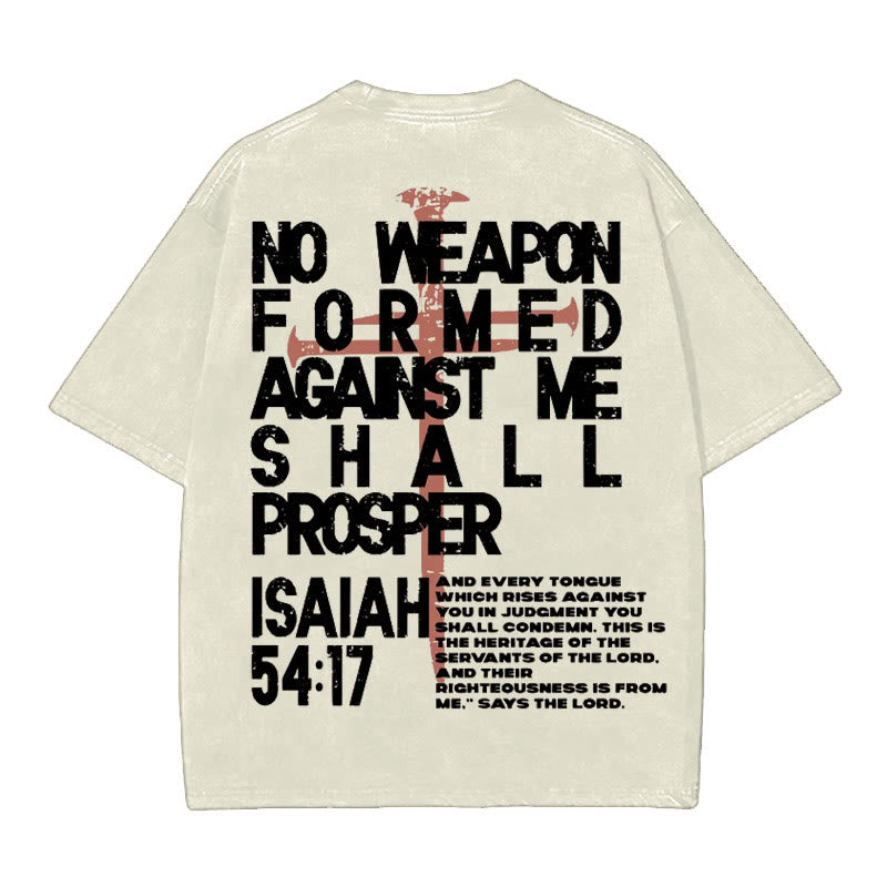 Christianartworkshop No Weapon Formed Against Me T-Shirt