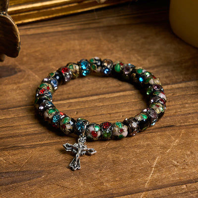 FREE Today: Handcrafted Cloisonné Beads Timeless Faith Bracelet: A Testament of Christ's Presence