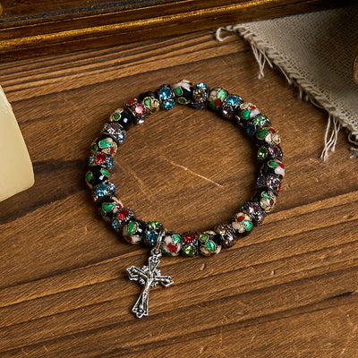 Christianartworkshop Handcrafted Cloisonné Beads Timeless Faith Bracelet: A Testament of Christ's Presence
