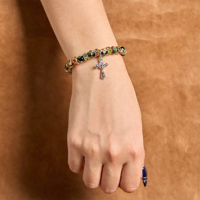 FREE Today: Handcrafted Cloisonné Beads Timeless Faith Bracelet: A Testament of Christ's Presence