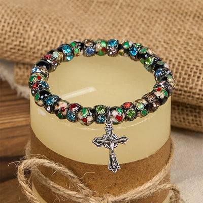 FREE Today: Handcrafted Cloisonné Beads Timeless Faith Bracelet: A Testament of Christ's Presence