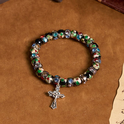 Christianartworkshop Handcrafted Cloisonné Beads Timeless Faith Bracelet: A Testament of Christ's Presence