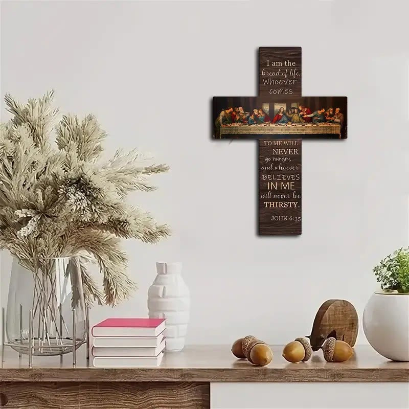 Christianartworkshop "The Last Supper" Wooden Cross Hanging Ornament: A Testament to Faith and Artistry