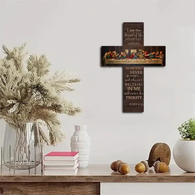 Christianartworkshop "The Last Supper" Wooden Cross Hanging Ornament: A Testament to Faith and Artistry