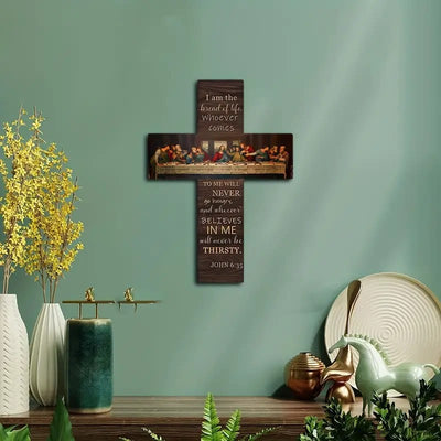 Christianartworkshop "The Last Supper" Wooden Cross Hanging Ornament: A Testament to Faith and Artistry