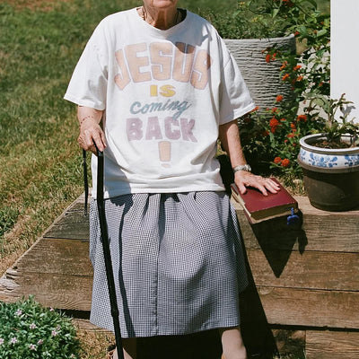 Christianartworkshop Jesus is Coming Back Bold Statement T-Shirt