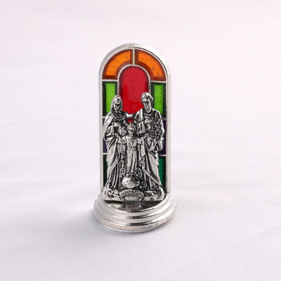 Christianartworkshop 6pcs/set Church Stained Glass Style Saint Icon Divine Grace Statue Dekstop Ornament