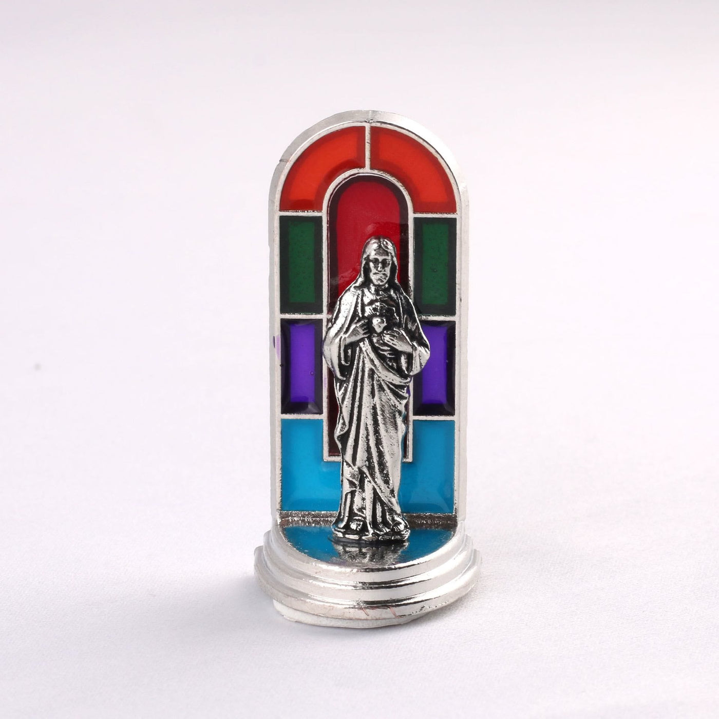 Christianartworkshop 6pcs/set Church Stained Glass Style Saint Icon Divine Grace Statue Dekstop Ornament