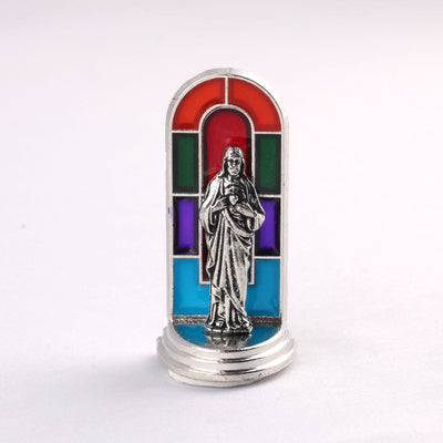 Christianartworkshop 6pcs/set Church Stained Glass Style Saint Icon Divine Grace Statue Dekstop Ornament