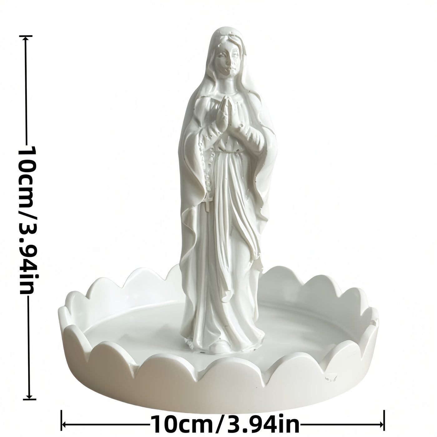 Christianartworkshop Our Lady Resin Rosary Holder Container: Supporting Holy Objects and Placing the Soul