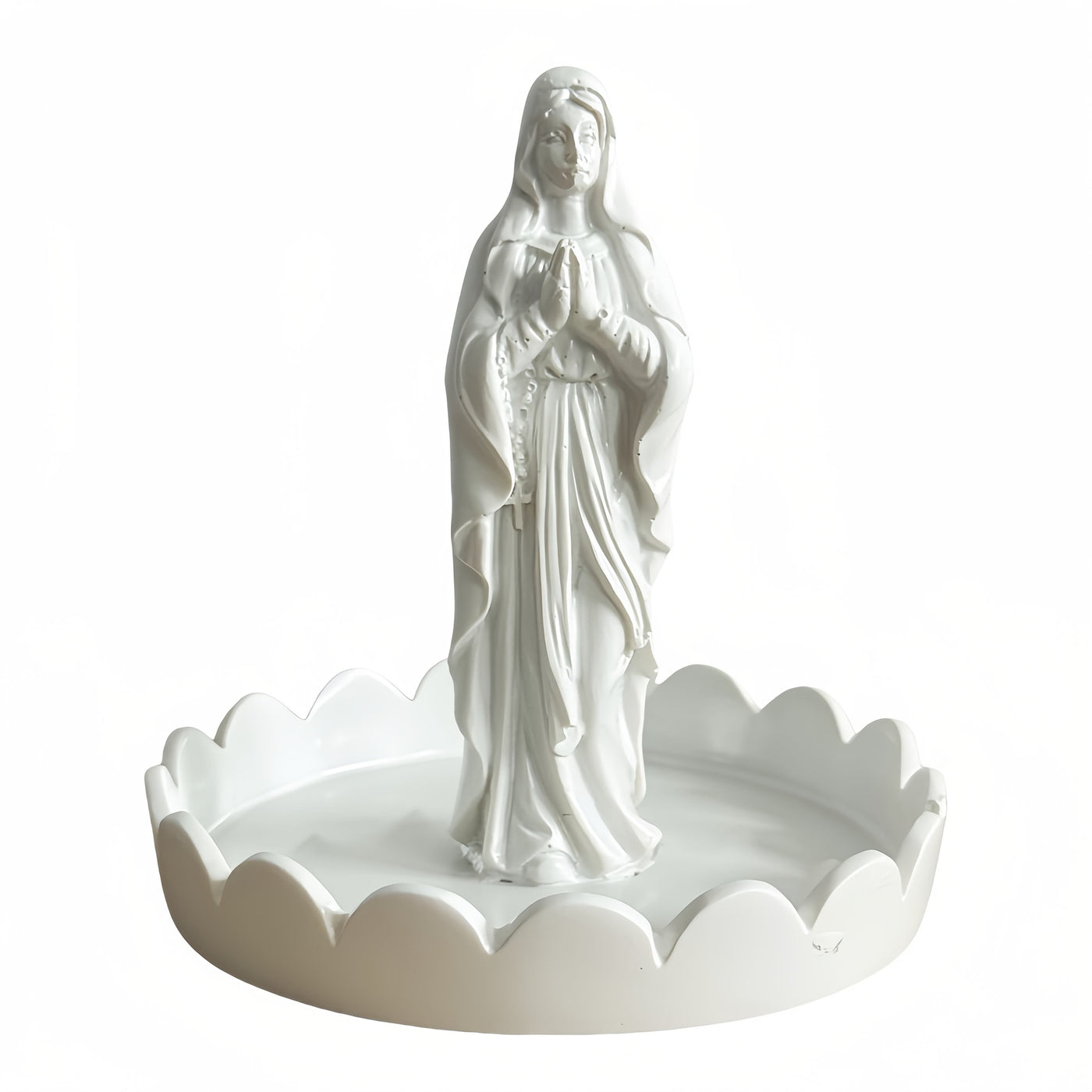 Christianartworkshop Our Lady Resin Rosary Holder Container: Supporting Holy Objects and Placing the Soul