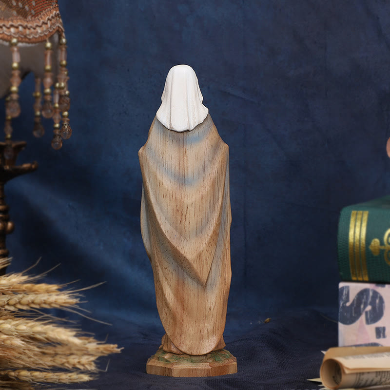 Christianartworkshop Our Lady Wooden Desktop Ornament: Spreading Love and Blessings