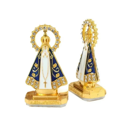 Christianartworkshop Our Lady of Aparecida Metal Desktop Ornaments: A Shining Tribute to Faith and Beauty