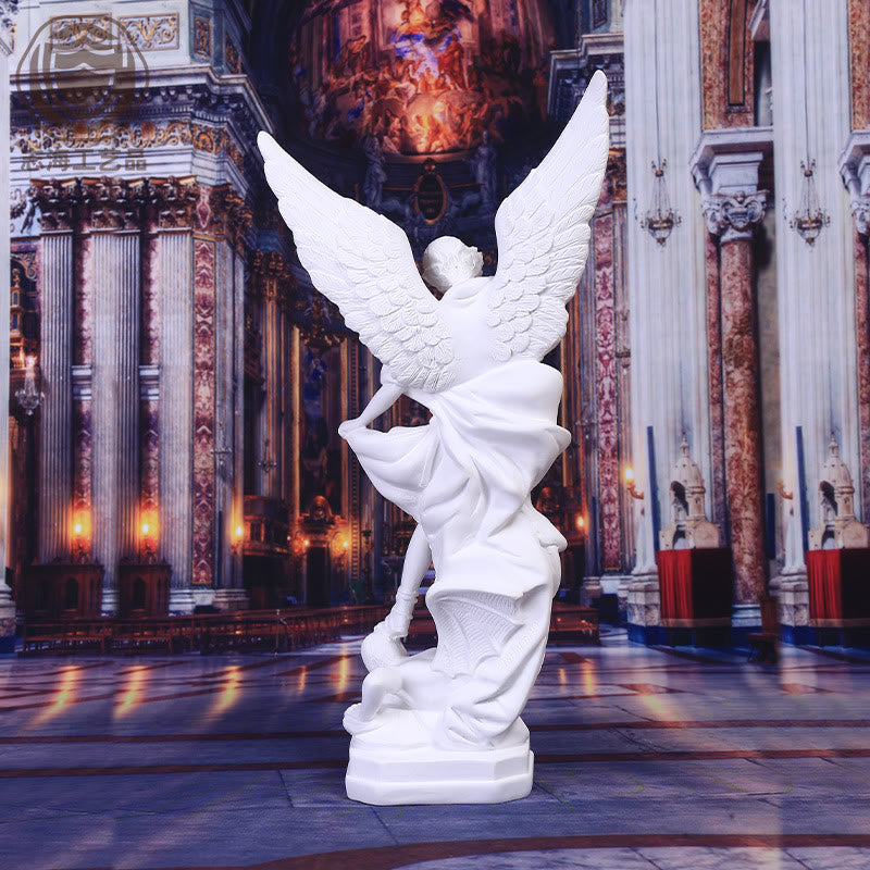 Christianartworkshop Archangel St. Michael Resin Desktop Ornament: A Symbol of Inspiring Devotion