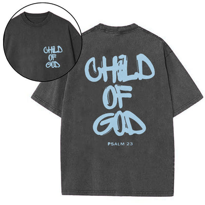 Christianartworkshop "CHILD OF GOD" Washed T-Shirt