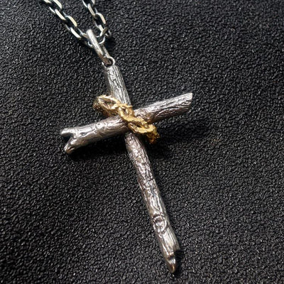 Christianartworkshop 925 Sterling Silver Cross of Thorns Necklace: A Symbol of Faith