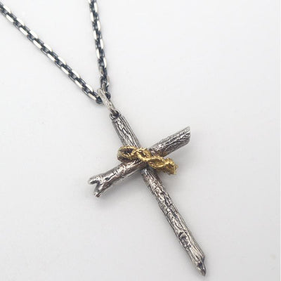 Christianartworkshop 925 Sterling Silver Cross of Thorns Necklace: A Symbol of Faith
