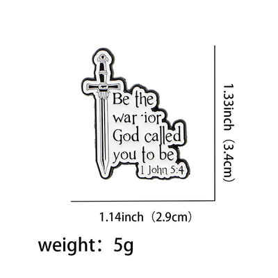 Christianartworkshop 3styles Jesus Quote Cartoon Metal Brooches: A Blend of Faith and Whimsy