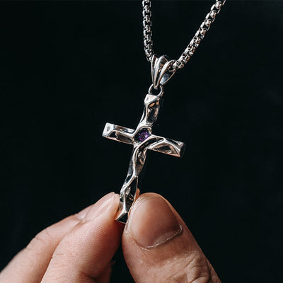 Christianartworkshop 925 Sterling Silver 2colors Zircon Cross Necklace: A Symbol of Elegance and Divine Grace