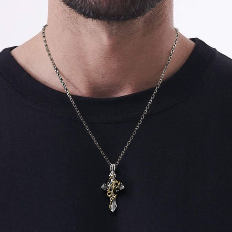 Christianartworkshop 925 Sterling Silver 2styles Vine Crucifix Necklace: Unleashing Your Dark Personality