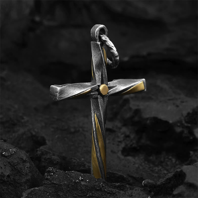 Christianartworkshop 925 Sterling Silver Spiral Cross Necklace: A Modern Tribute to Faith