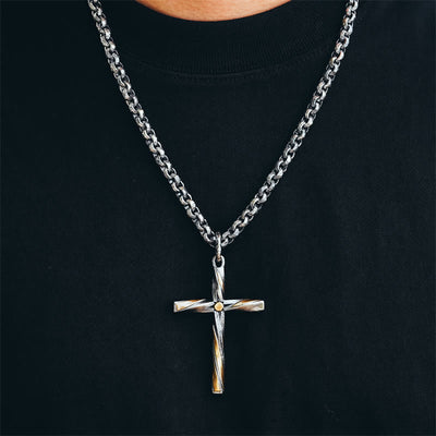 Christianartworkshop 925 Sterling Silver Spiral Cross Necklace: A Modern Tribute to Faith