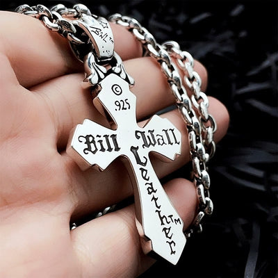 Christianartworkshop 925 Sterling Silver Modern & Minimalist Crucifix Necklace: Simple Design for the Devout