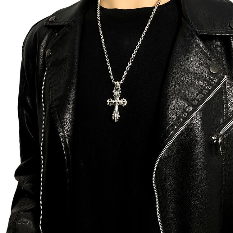 Christianartworkshop 925 Sterling Silver Modern & Minimalist Crucifix Necklace: Simple Design for the Devout